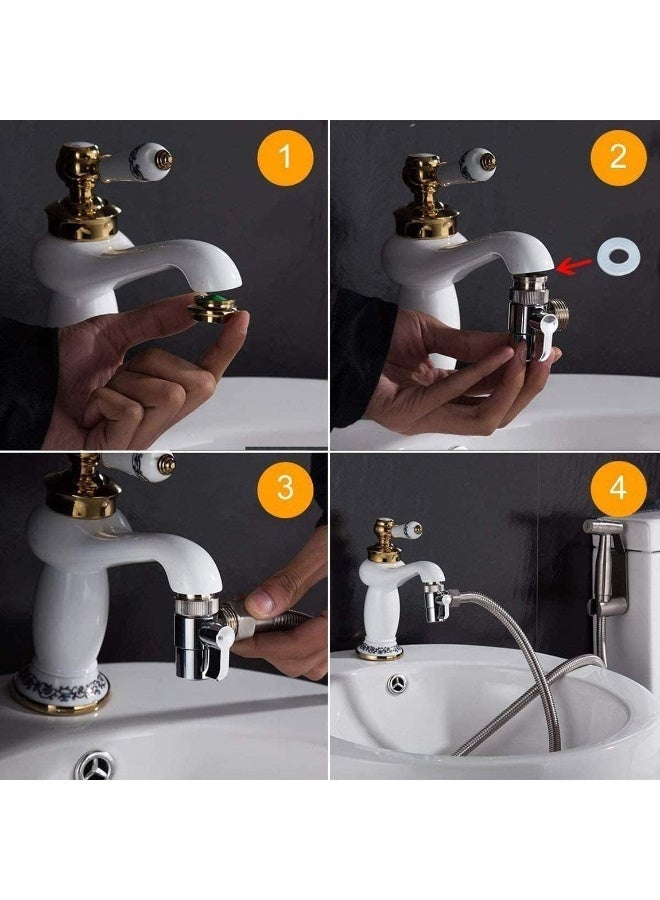 Complete travel bidet (2-meter Italian hose) with brass adapter (works on multiple water sources) - Image 5